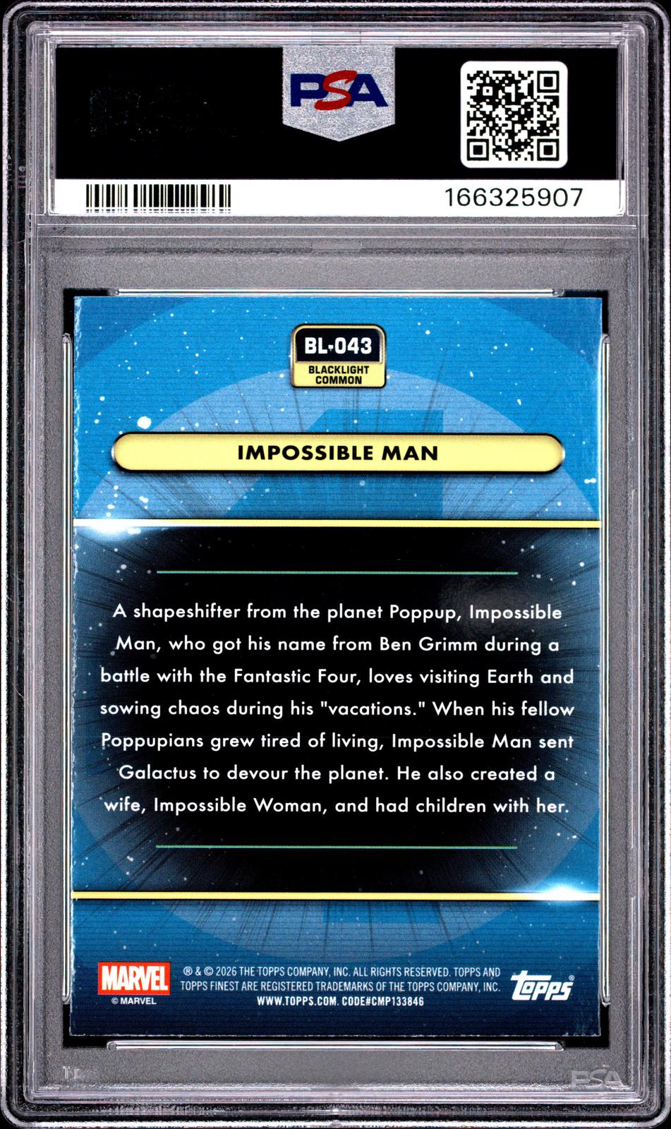 2026 Topps Finest Fantastic Four 65th #43 Impossible Man PSA 10 30/99