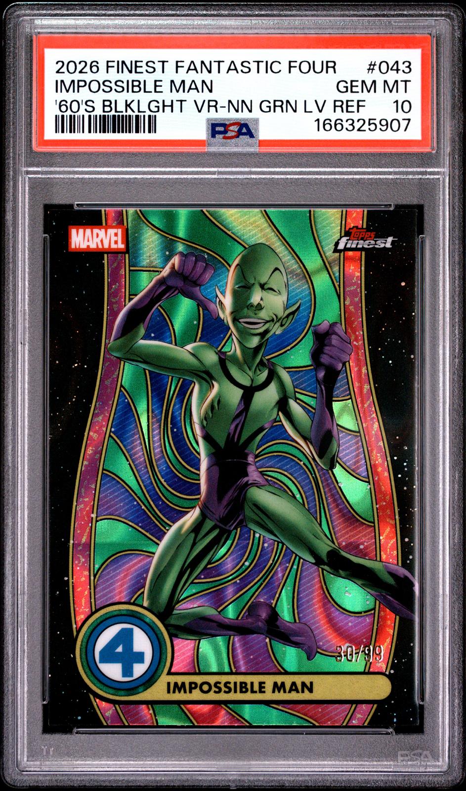 2026 Topps Finest Fantastic Four 65th #43 Impossible Man PSA 10 30/99