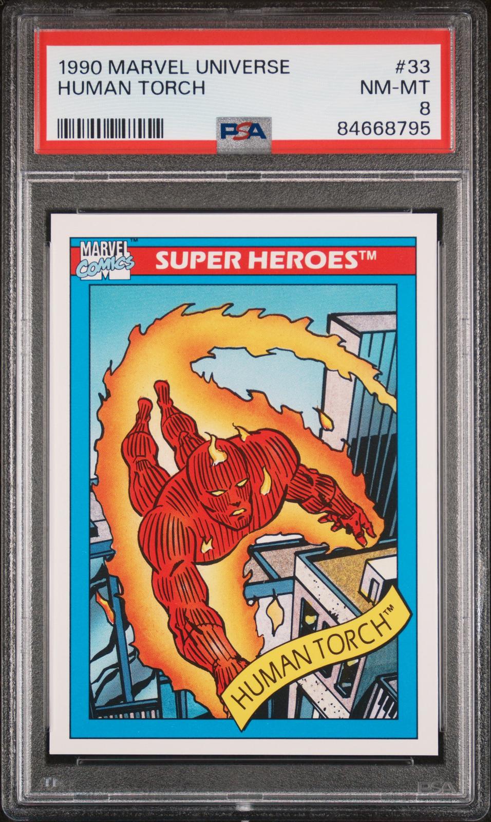 1990 Marvel Universe #33 Human Torch PSA 8
