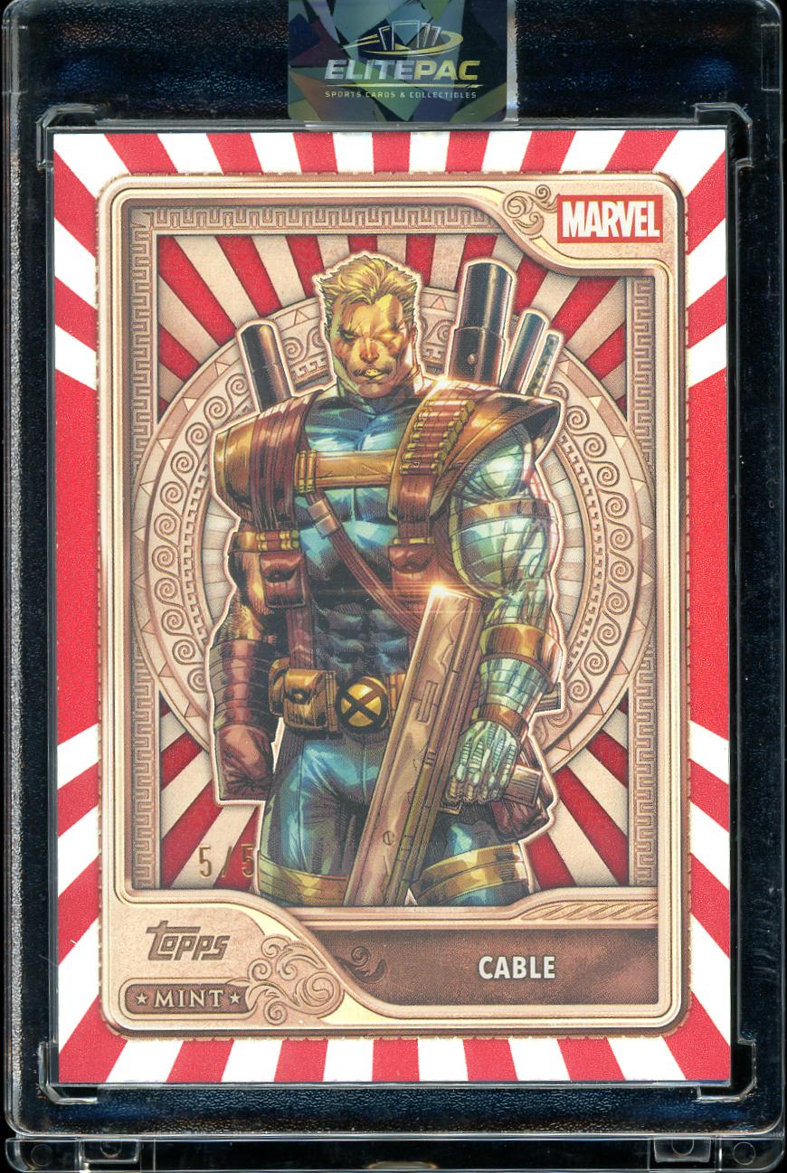 2026 Topps Mint Marvel #38 Cable Red Foil Bookend 5/5