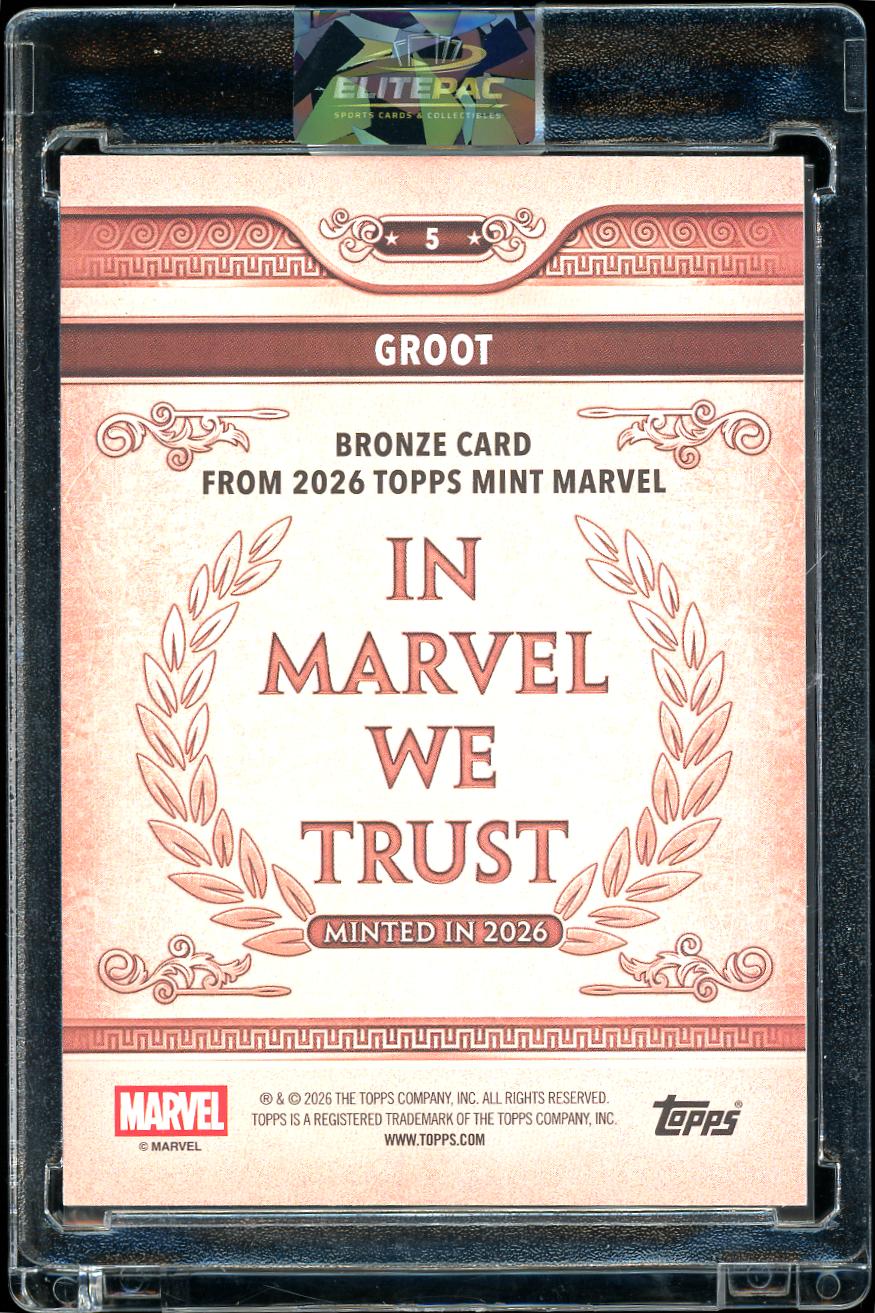 2026 Topps Mint Marvel Groot Diamante Red 4/5