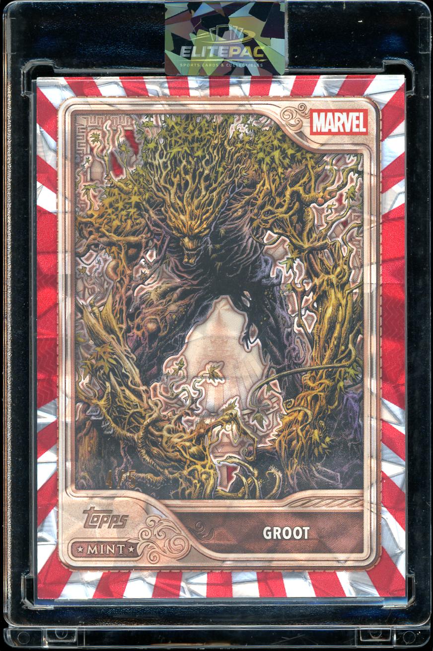2026 Topps Mint Marvel Groot Diamante Red 4/5