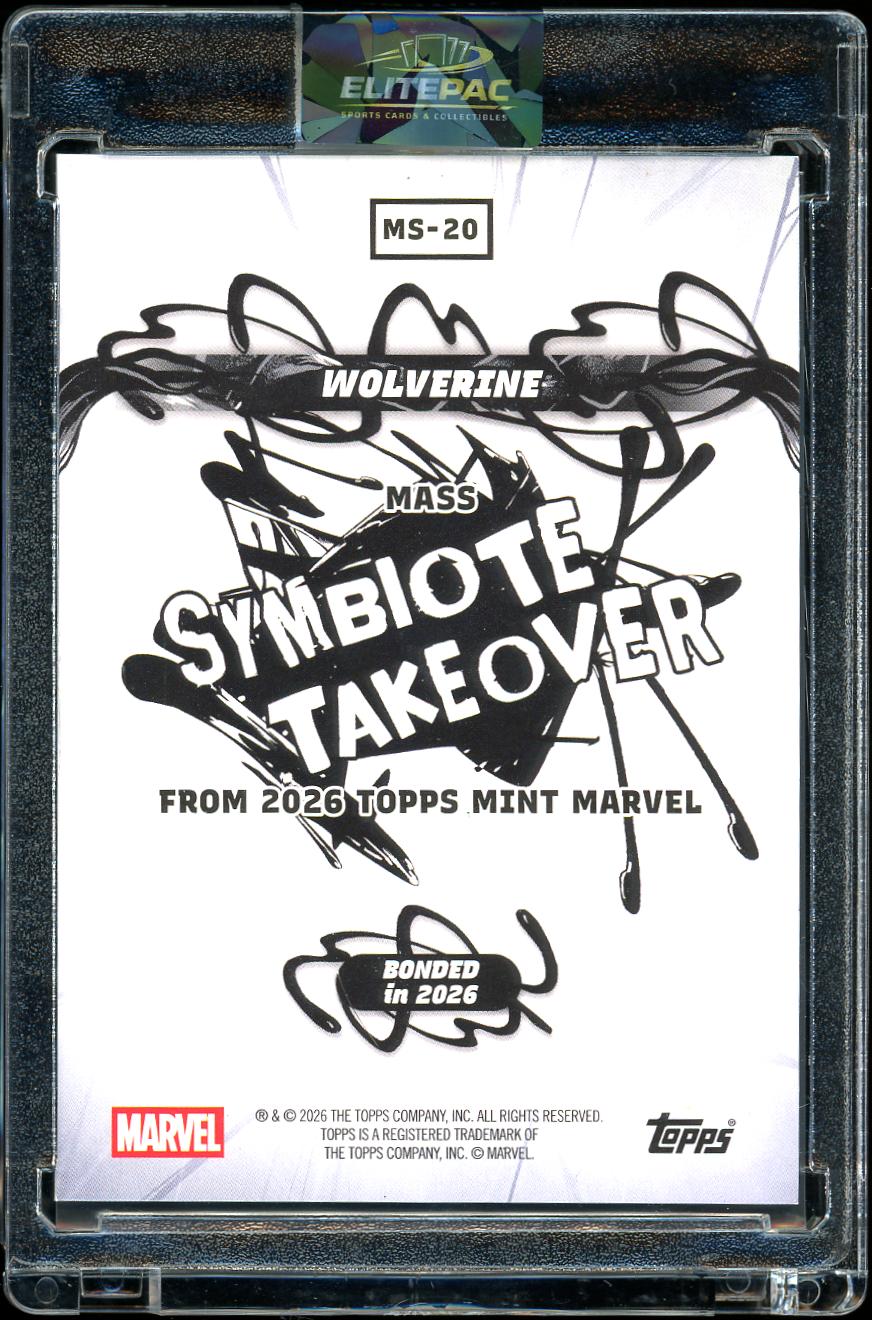 2026 Topps Mint Marvel #MS-20 Wolverine Mass Symbiote Takeover Orange Foil 24/25