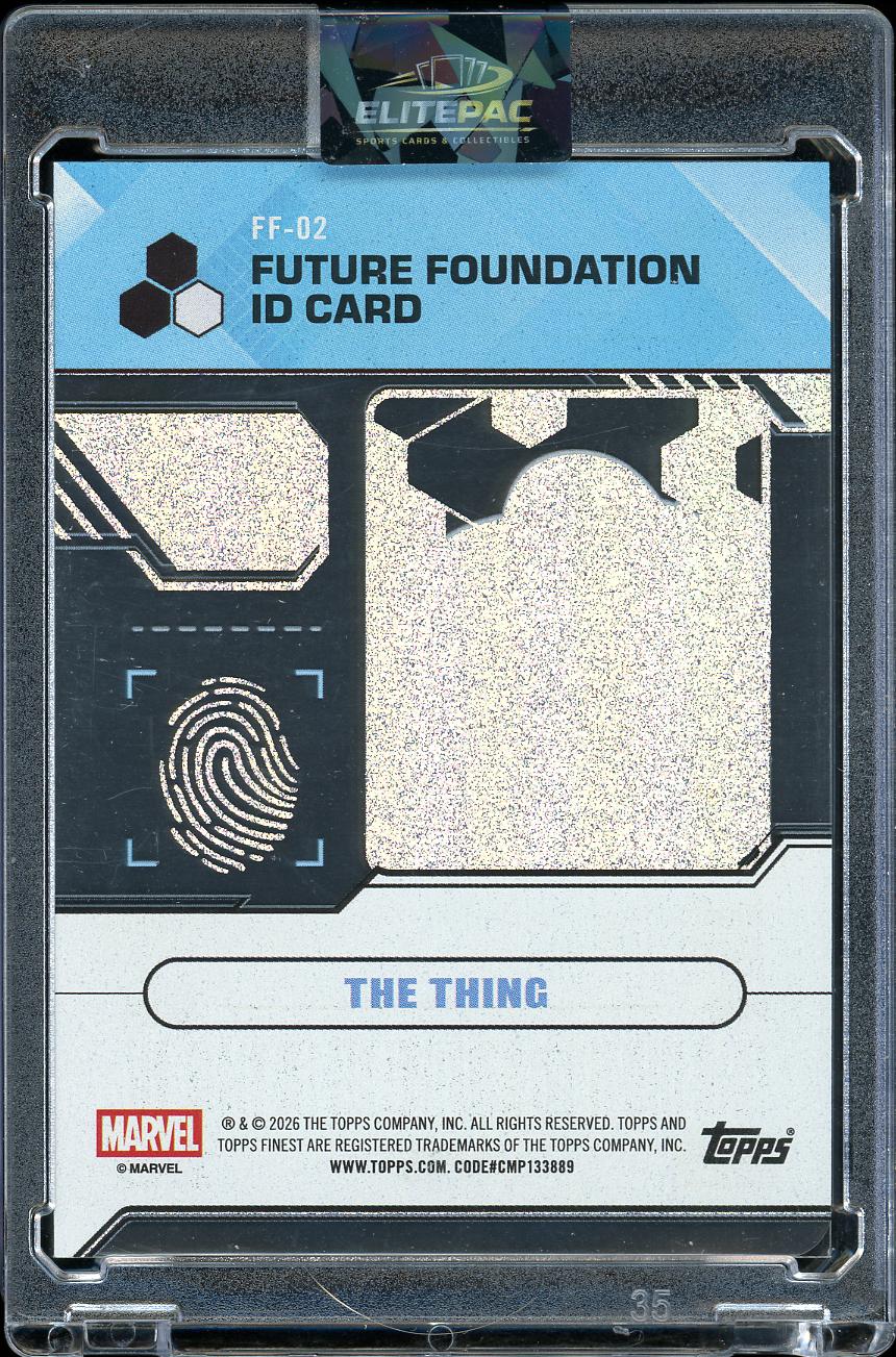 2026 Topps Future Foundation ID Card The Thing FF-02 49/65