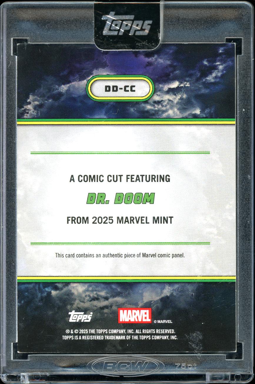 2025 Topps Mint Marvel #DD-CC Dr. Doom Dr. Doom Comic Cut 1/1