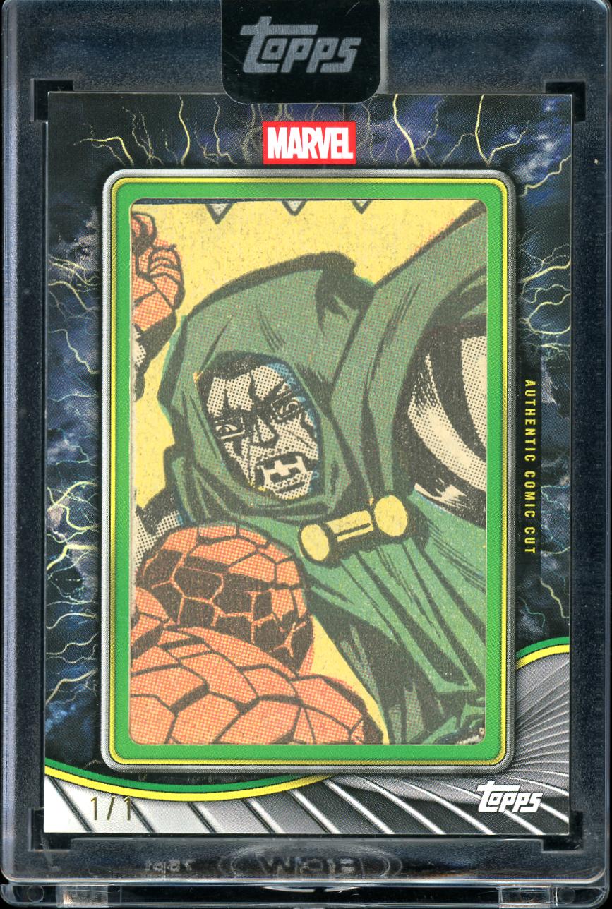 2025 Topps Mint Marvel #DD-CC Dr. Doom Dr. Doom Comic Cut 1/1