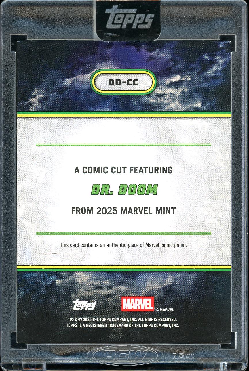 2025 Topps Mint Marvel #DD-CC Dr. Doom Dr. Doom Comic Cut 1/1
