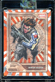 2026 Topps Mint Marvel #17 Winter Soldier Orange Diamante Foil Bookend 25/25