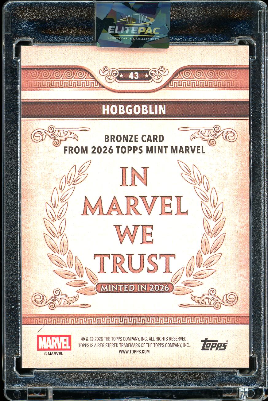 2026 Topps Mint Marvel #43 Hobgoblin Orange Foil 02/25