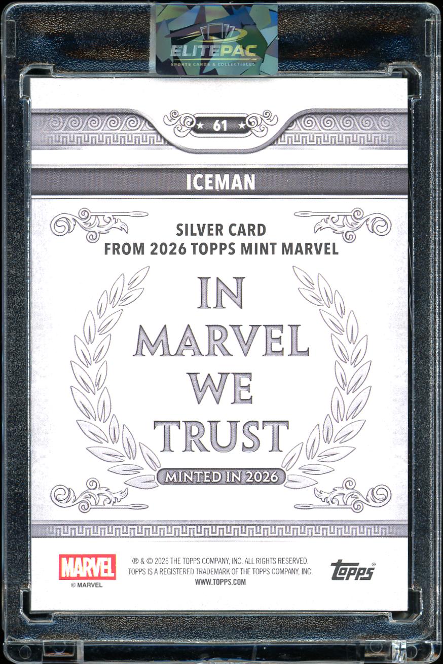 2026 Topps Mint Marvel #61 Iceman Orange Foil 17/25