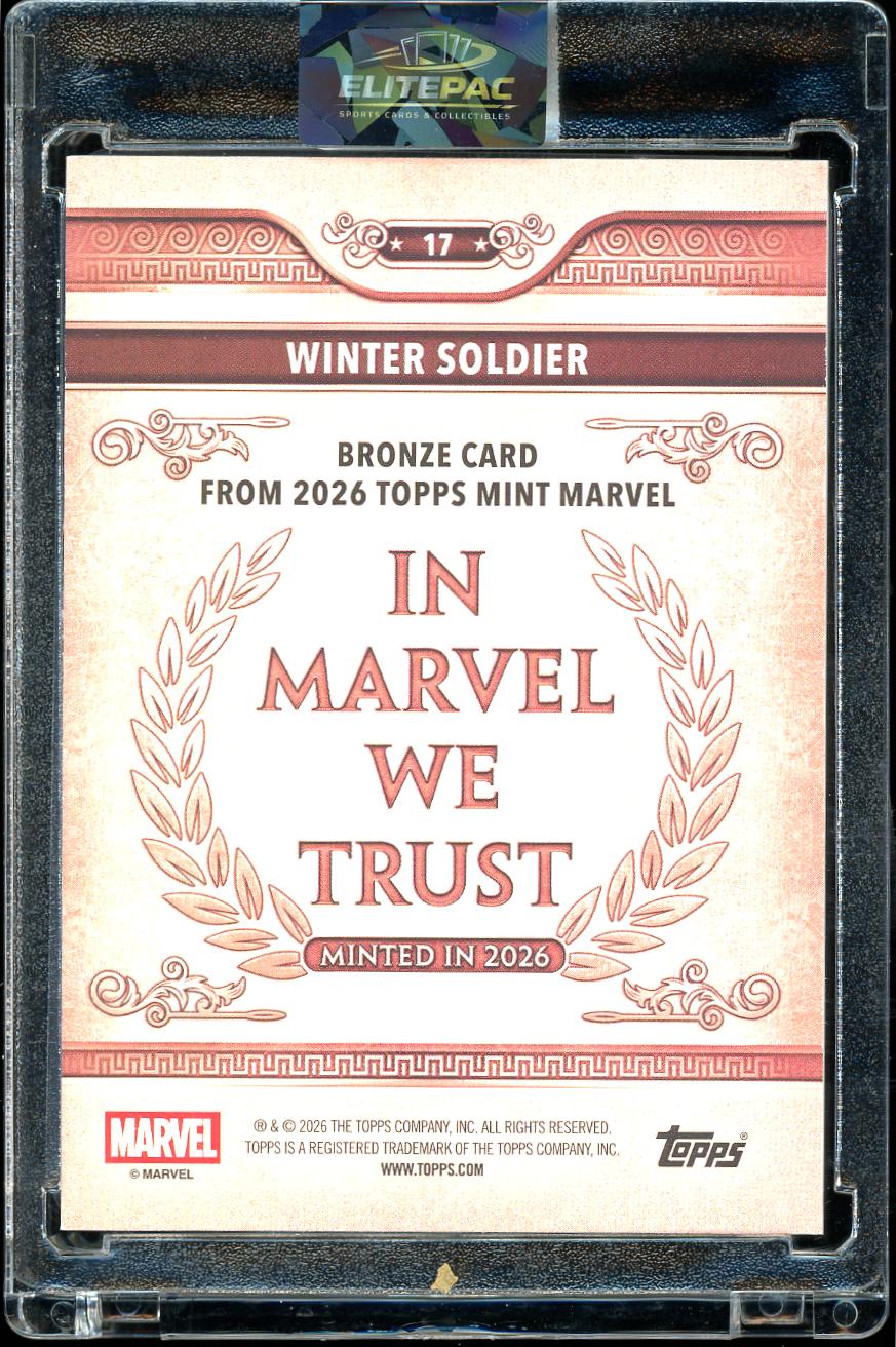 2026 Topps Mint Marvel #17 Winter Soldier Green Mint Foil 22/75
