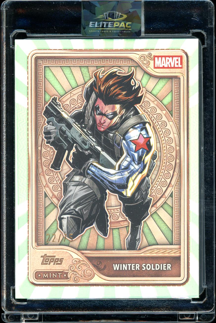 2026 Topps Mint Marvel #17 Winter Soldier Green Mint Foil 22/75
