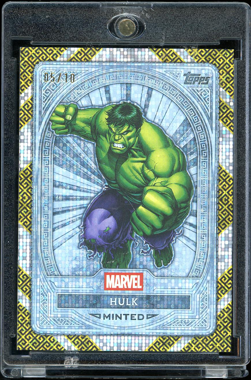 2025 Topps Mint Marvel #109 Hulk Black & Yellow Electric Dots 5/10