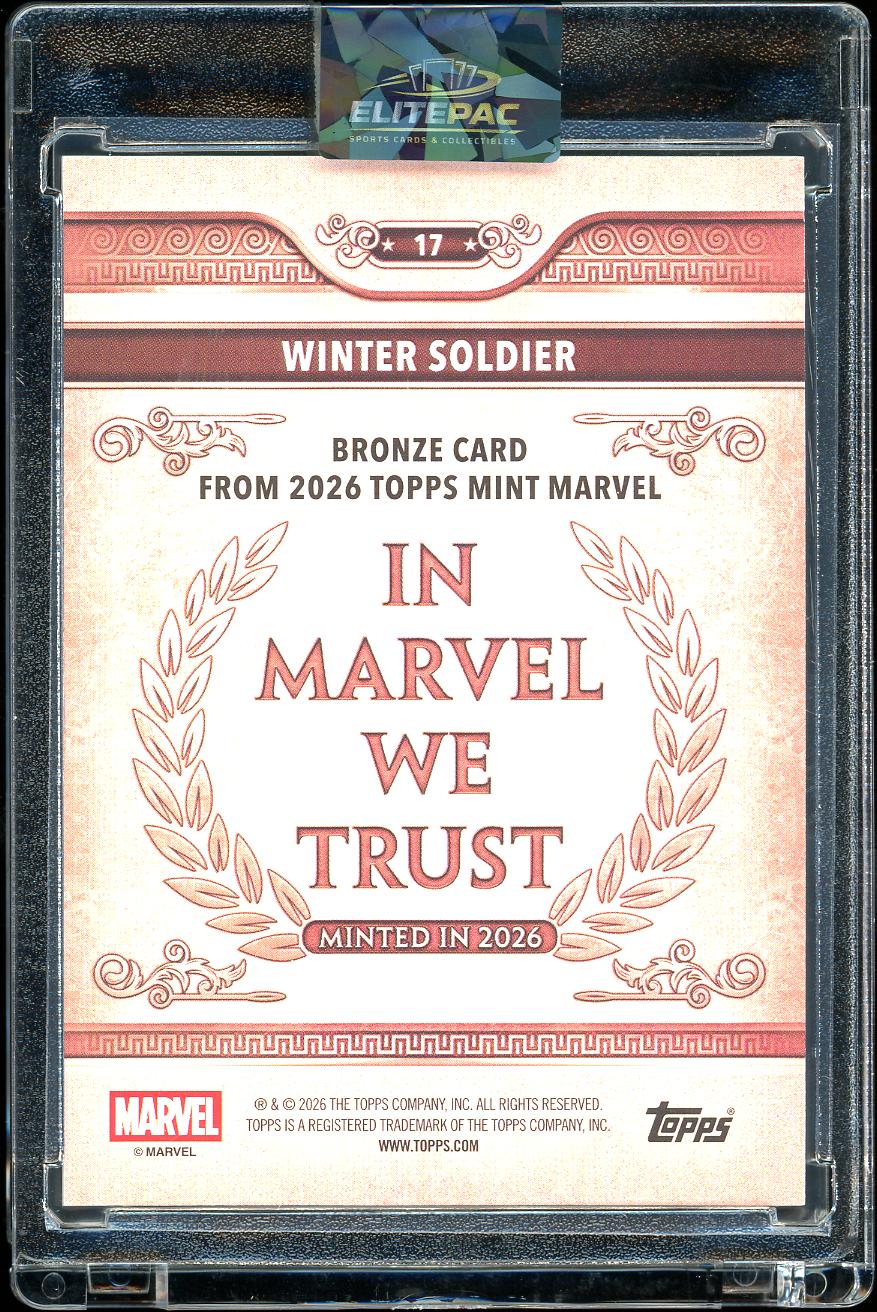2026 Topps Mint Marvel #17 Winter Soldier Green Mint Foil 56/75