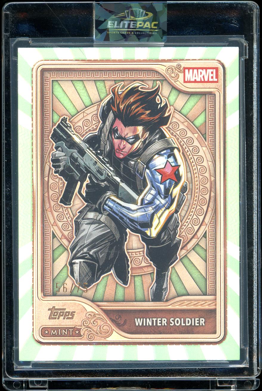2026 Topps Mint Marvel #17 Winter Soldier Green Mint Foil 56/75