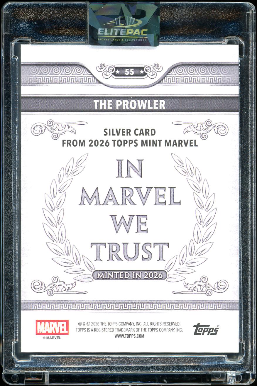 2026 Topps Mint Marvel #55 The Prowler Sky Blue Foil 22/100