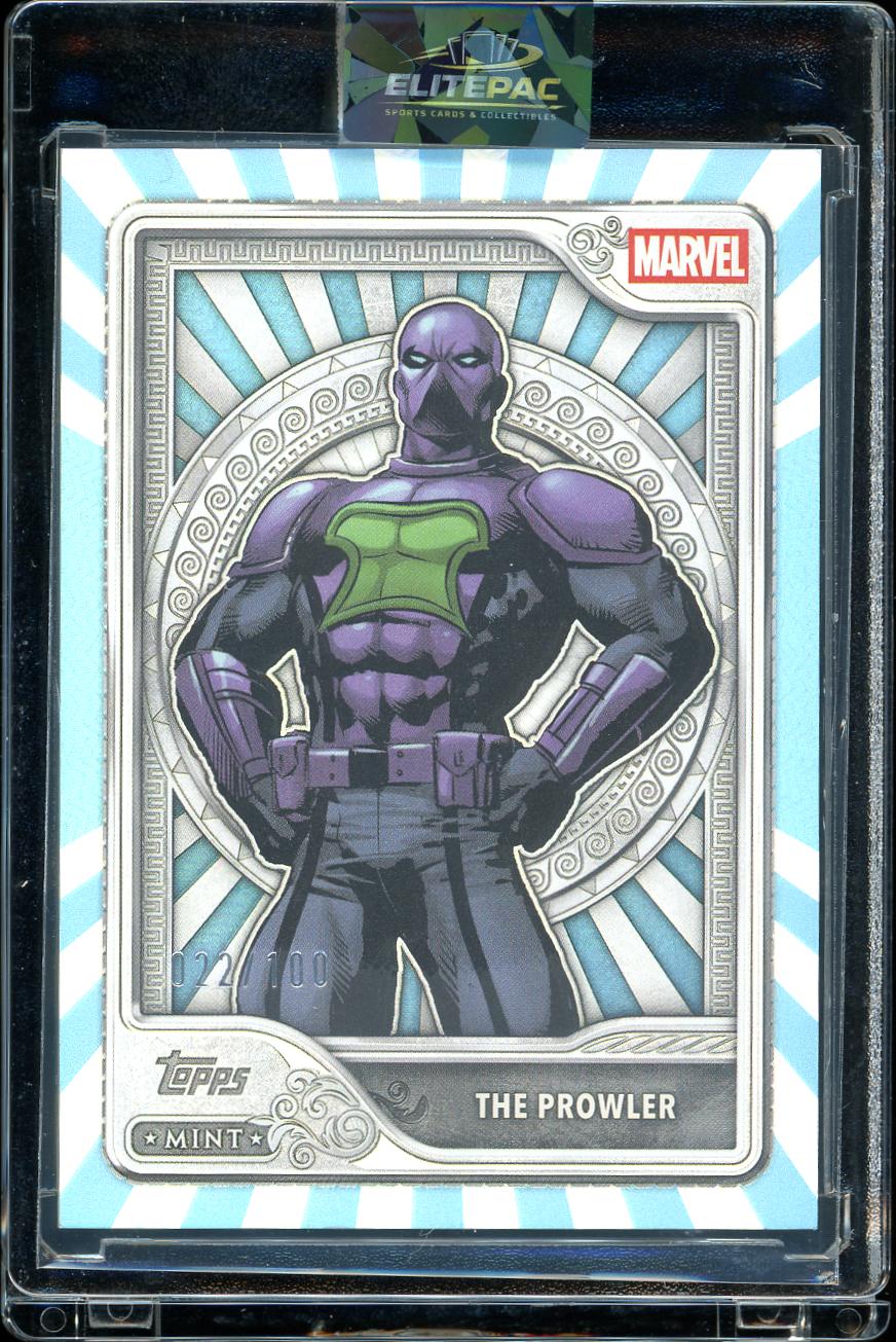 2026 Topps Mint Marvel #55 The Prowler Sky Blue Foil 22/100