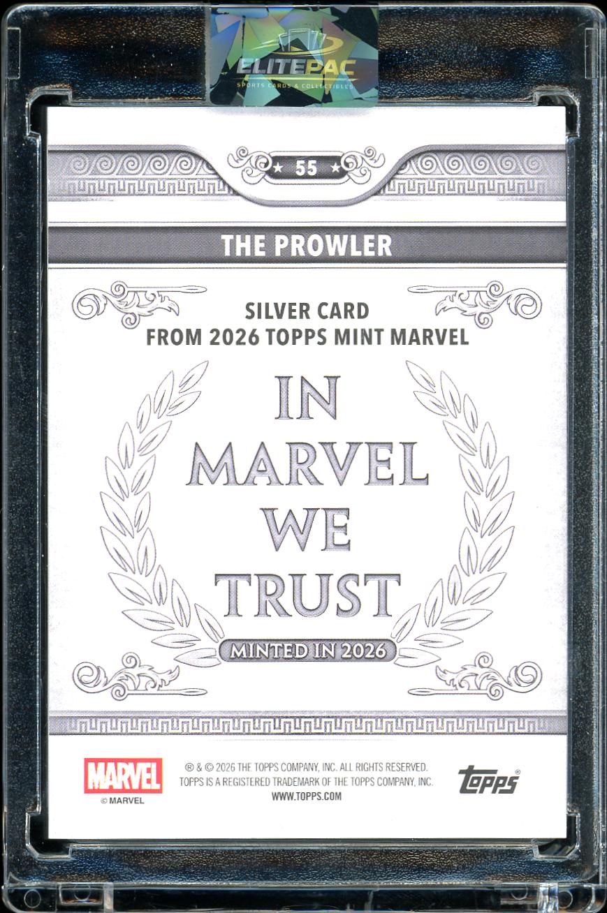 2026 Topps Mint Marvel #55 The Prowler Orange Diamante Foil