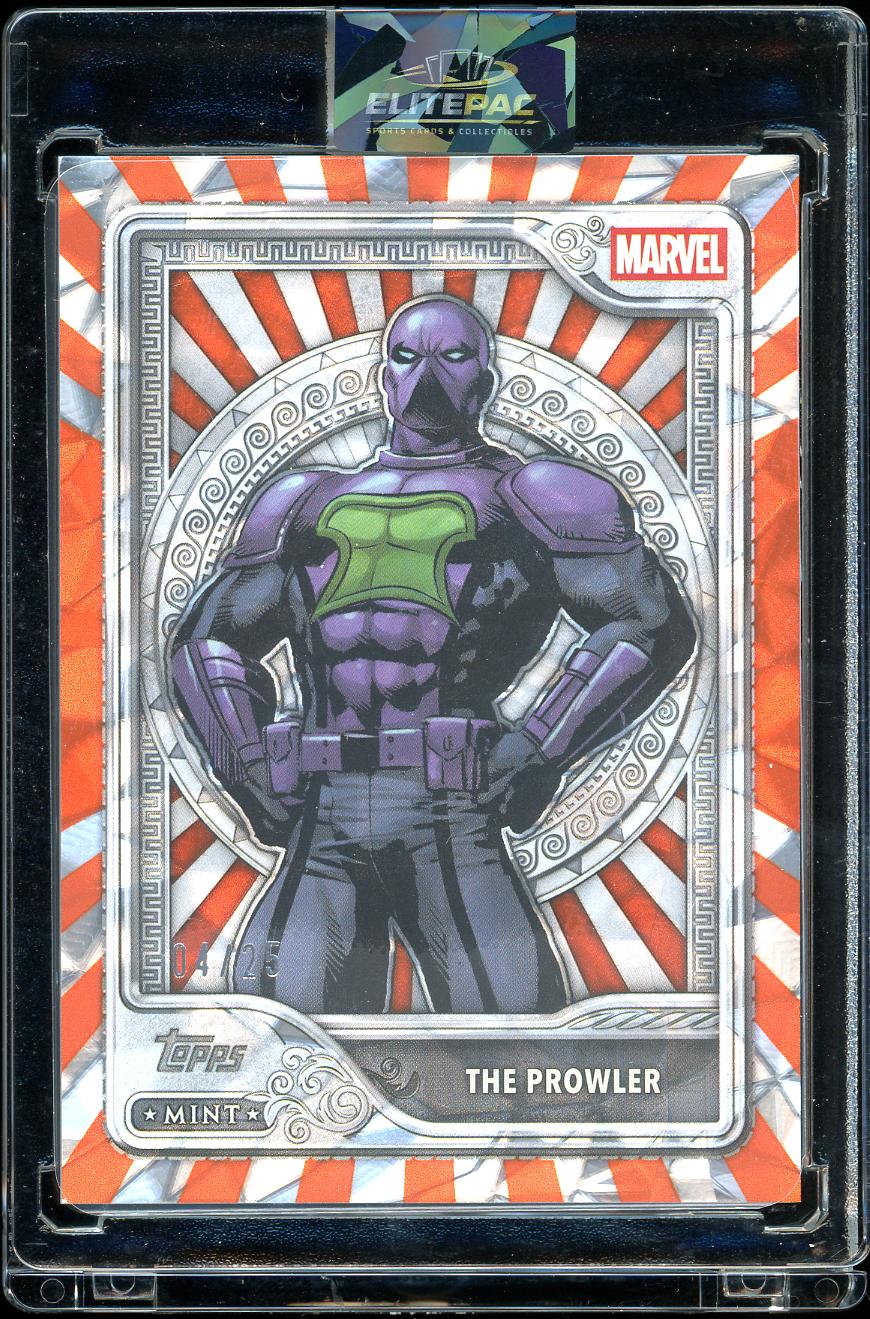 2026 Topps Mint Marvel #55 The Prowler Orange Diamante Foil