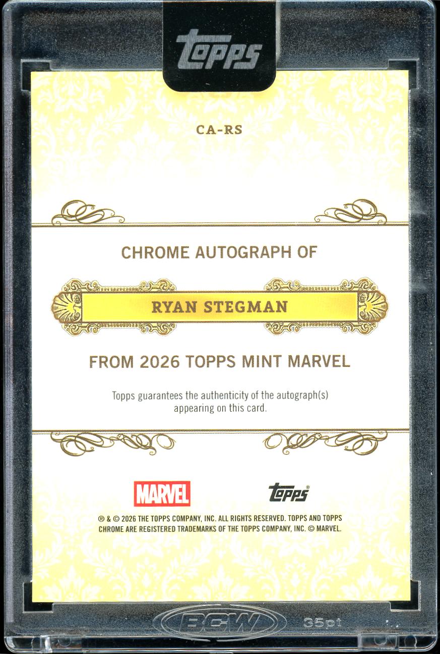 2025 Topps Mint Marvel #CA-RS Ryan Stegman Chrome Autographs