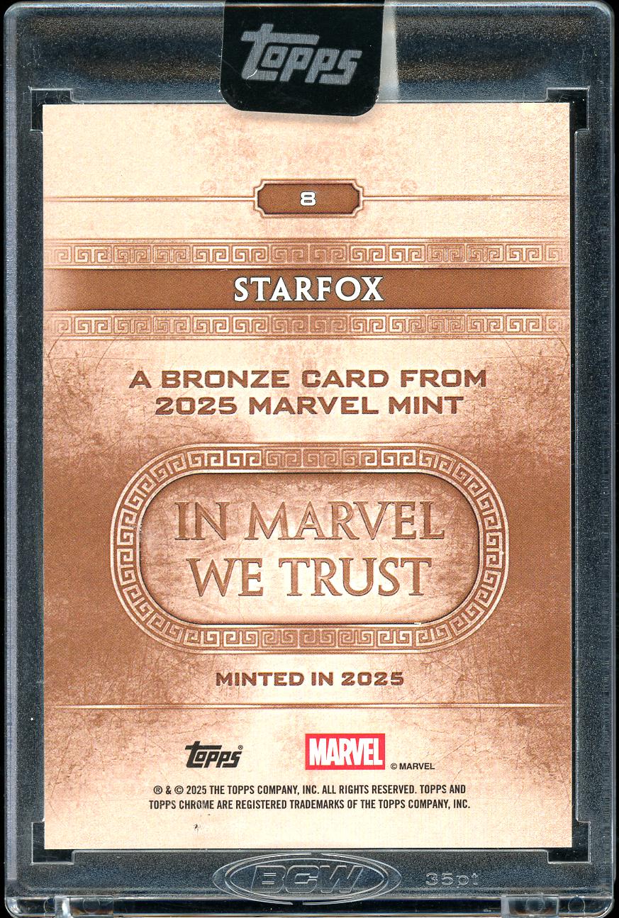 2025 Topps Mint Marvel #8 Starfox Chrome 90/100
