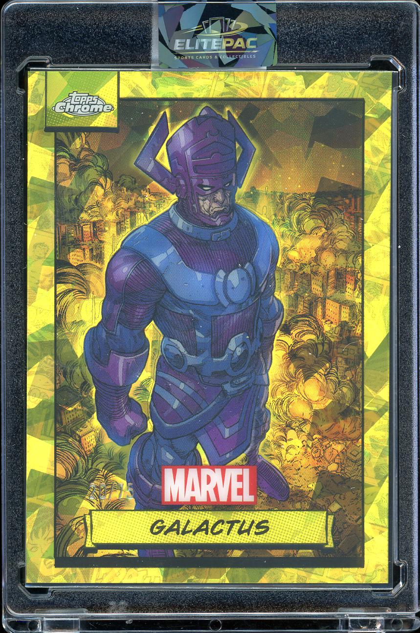 2024 Topps Chrome Sapphire Edition Marvel #63 Galactus Yellow Sapphire 20/75