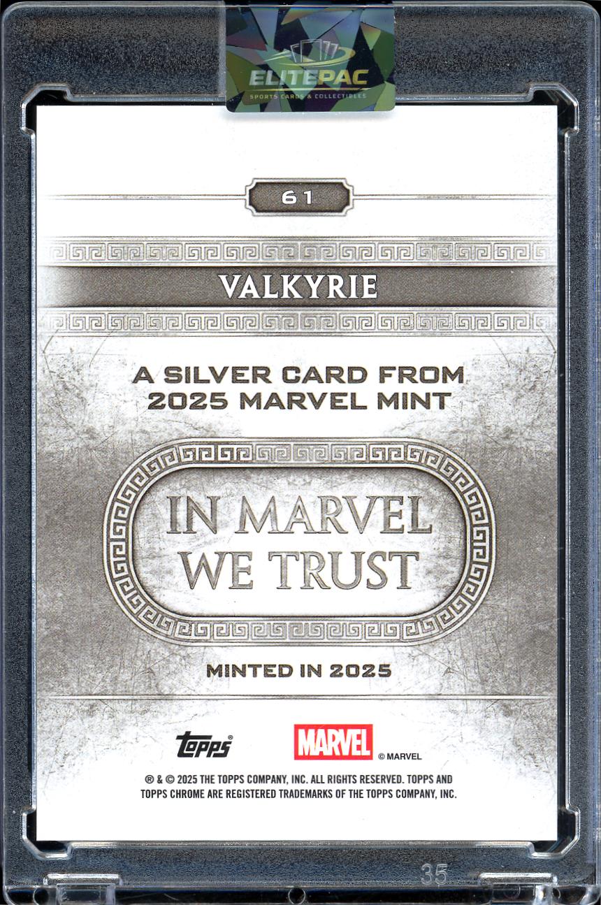 2025 Topps Mint Marvel #61 Valkyrie Chrome Red 4/5