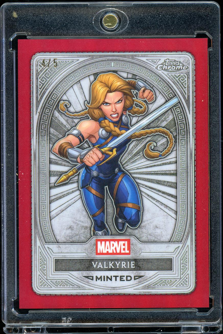 2025 Topps Mint Marvel #61 Valkyrie Chrome Red 4/5