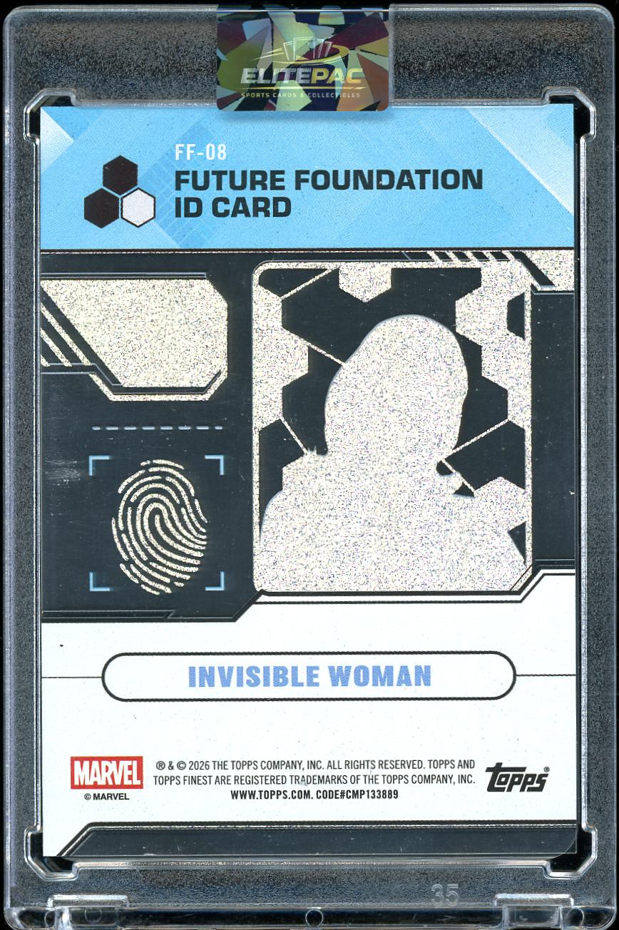 2026 Topps Future Foundation ID Card Invisible Woman FF-08 33/65