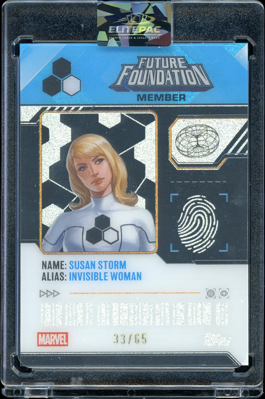 2026 Topps Future Foundation ID Card Invisible Woman FF-08 33/65
