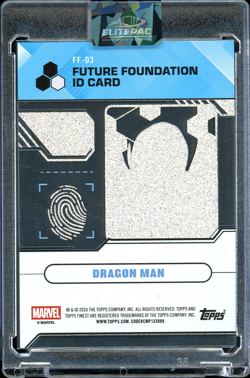 2026 Topps Future Foundation ID Card Dragon Man FF-03 58/65