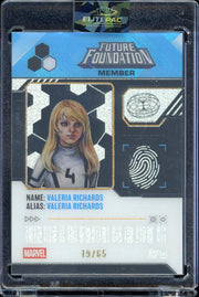 2026 Topps Future Foundation ID Card Valeria Richards FF-09 19/65