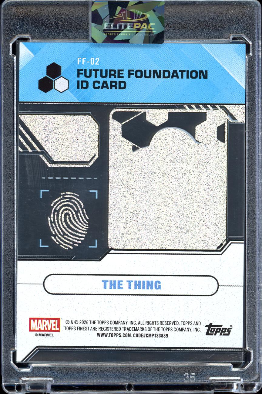 2026 Topps Future Foundation ID Card The Thing FF-02 09/65