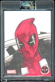 2025 Topps Marvel DeadPool Chrome Sketch By Anini Ellison 1/1