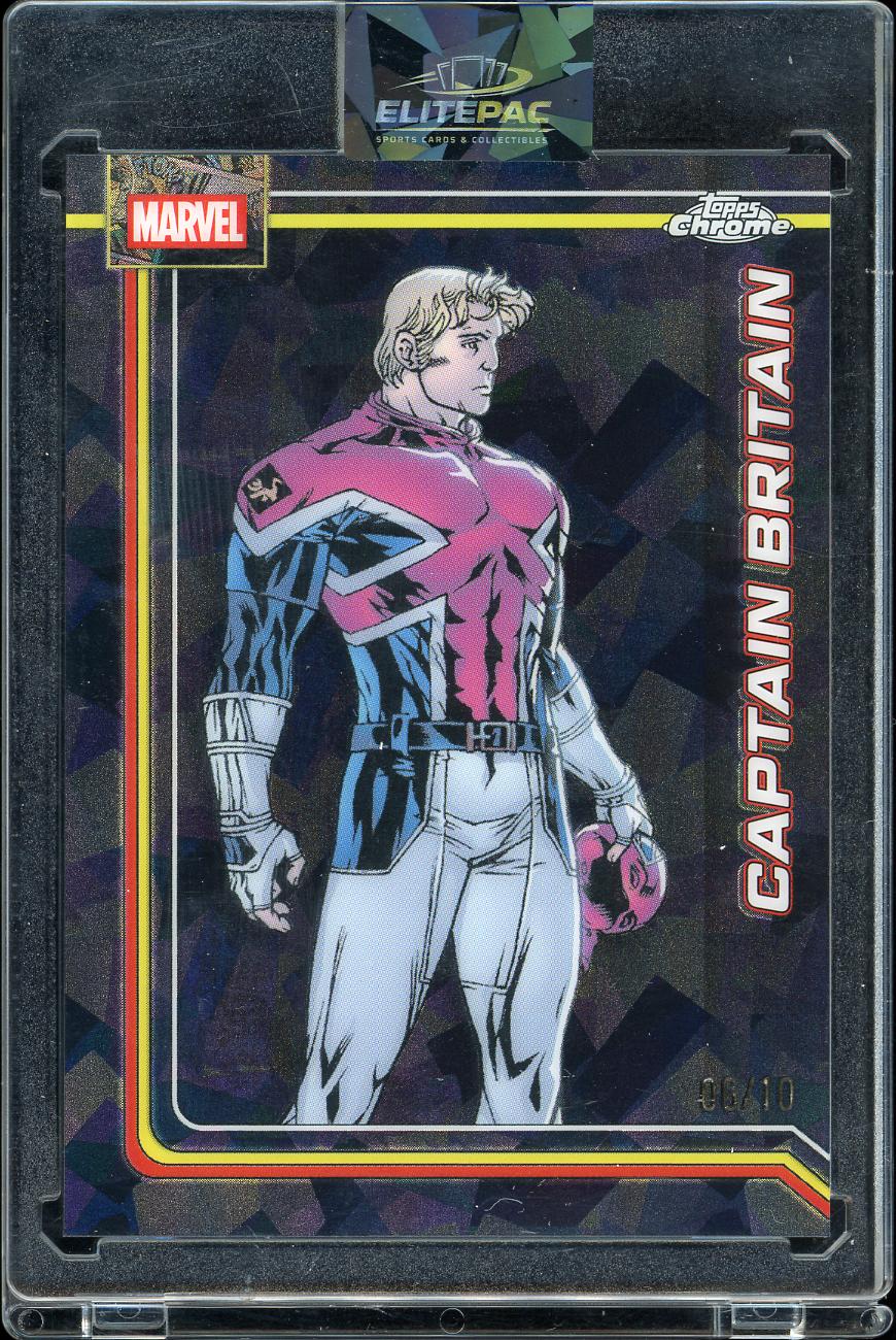 2026 Topps Chrome Marvel #20 Captain Britain Black Refractor 6/10
