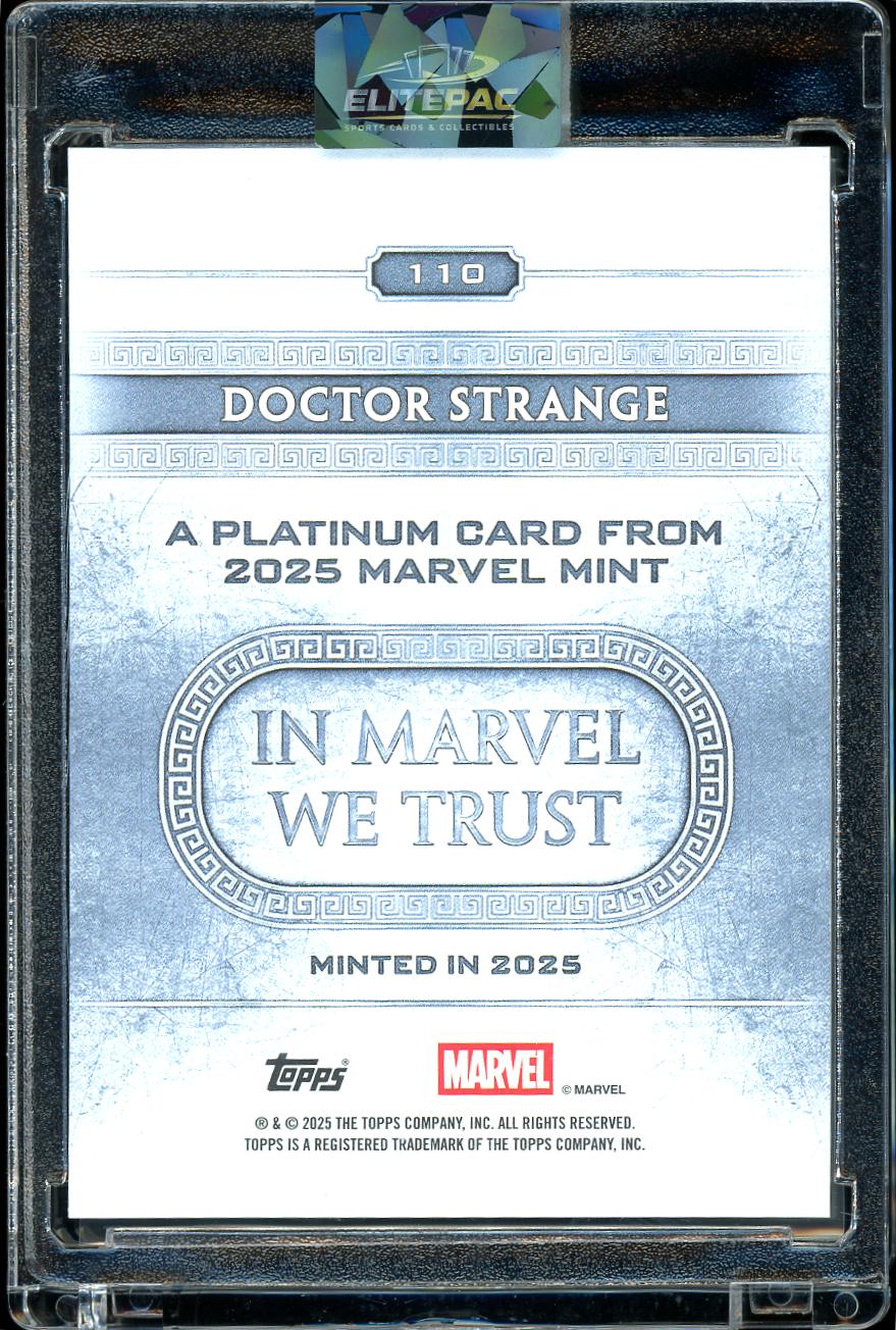 2025 Topps Mint Marvel #110 Doctor Strange Black & Yellow Electric Dots