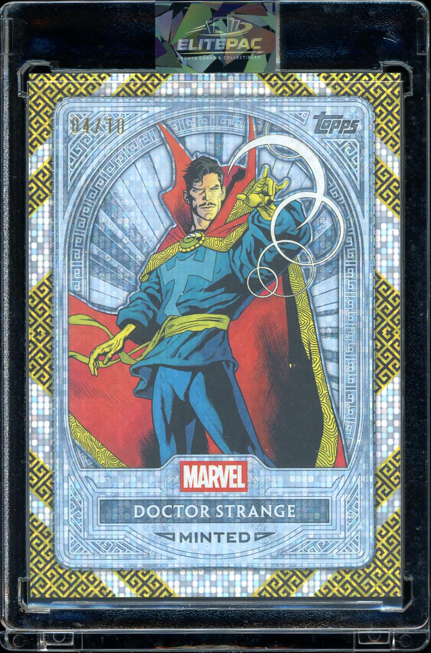 2025 Topps Mint Marvel #110 Doctor Strange Black & Yellow Electric Dots