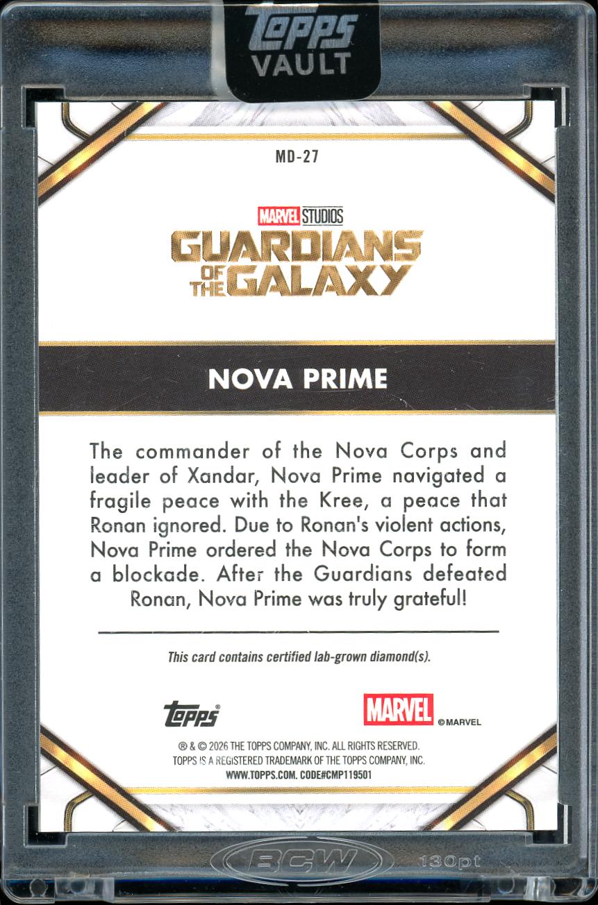 2026 Topps Vault Marvel Nova Prime Diamond 05/50