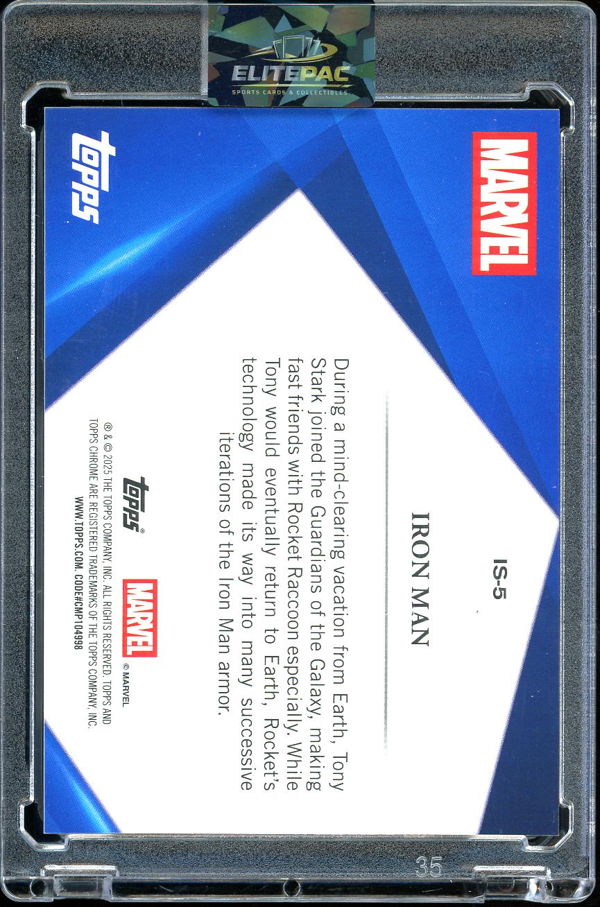 2025 topps Marvel Infinite Sapphire Iron Man IS-5