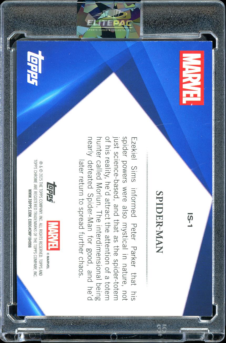2025 topps Marvel Infinite Sapphire Spider Man IS-1