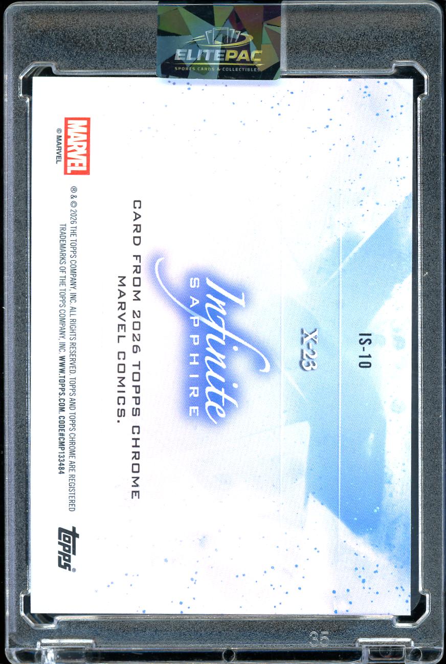 2026 Topps Chrome Marvel Comics Sapphire Edition #IS-10 X-23 Infinite Sapphire
