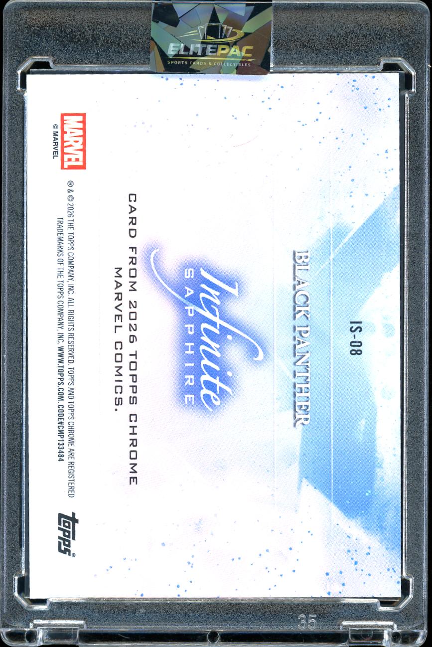 2026 Topps Chrome Marvel Comics Sapphire Edition #IS-08 Black Panther Infinite