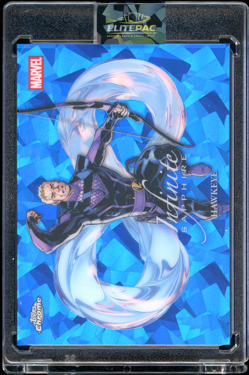 2026 Topps Chrome Marvel Comics Sapphire Edition #IS-06 Hawkeye Infinite
