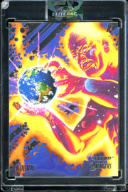 2022 Fleer Ultra Marvel Avengers #38 Korvac Orange Foil