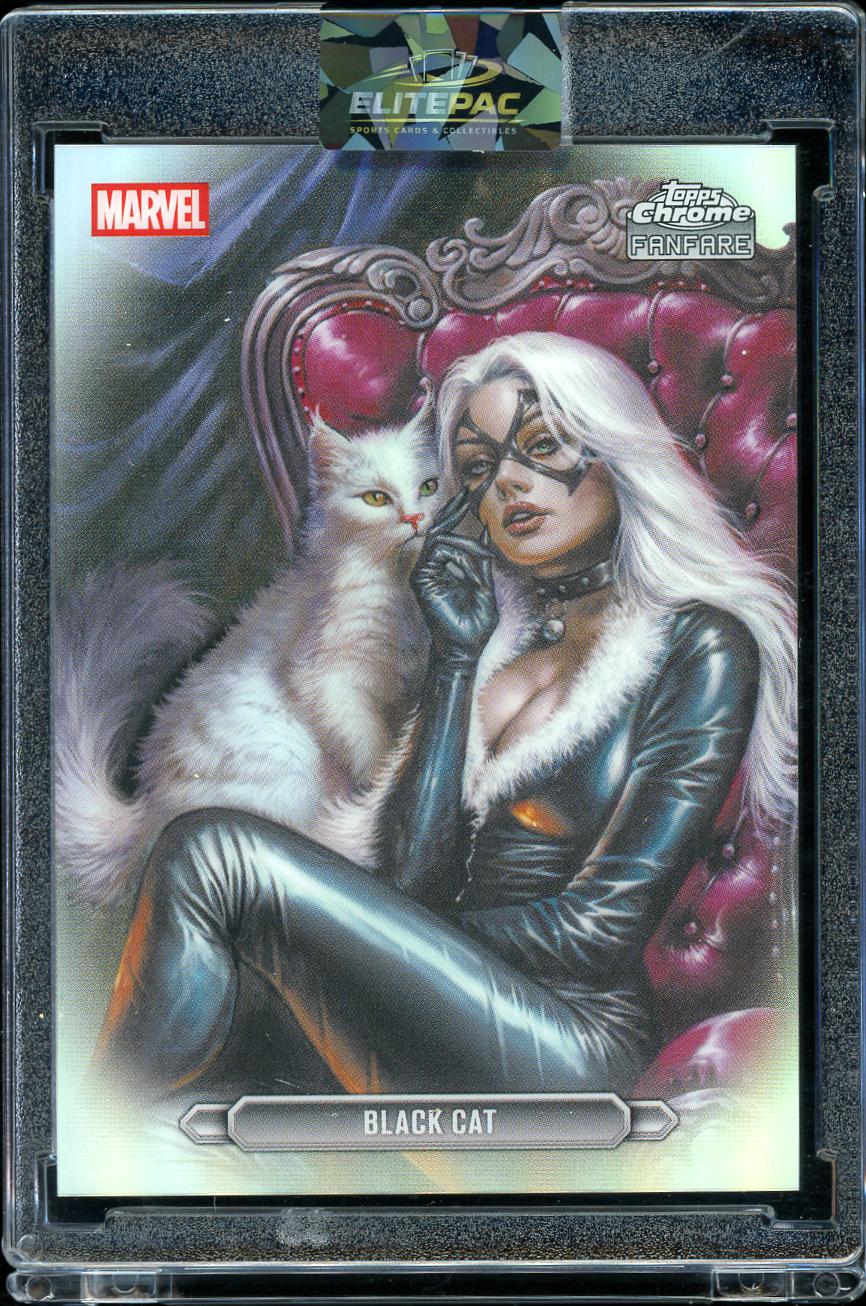 2026 Topps Chrome Marvel #FF-03 Black Cat Fanfare