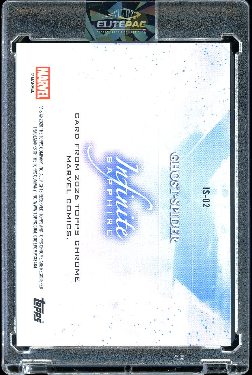 2026 Topps Chrome Marvel Comics Sapphire Edition #IS-02 Ghost-Spider Infinite