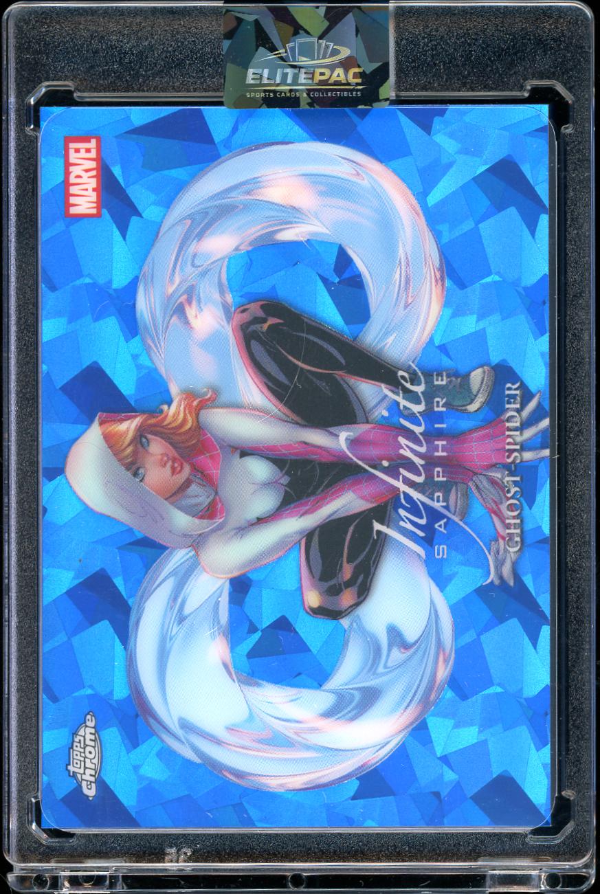 2026 Topps Chrome Marvel Comics Sapphire Edition #IS-02 Ghost-Spider Infinite