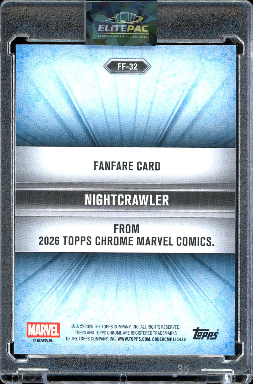 2026 Topps Chrome Marvel #FF-32 Nightcrawler Fanfare
