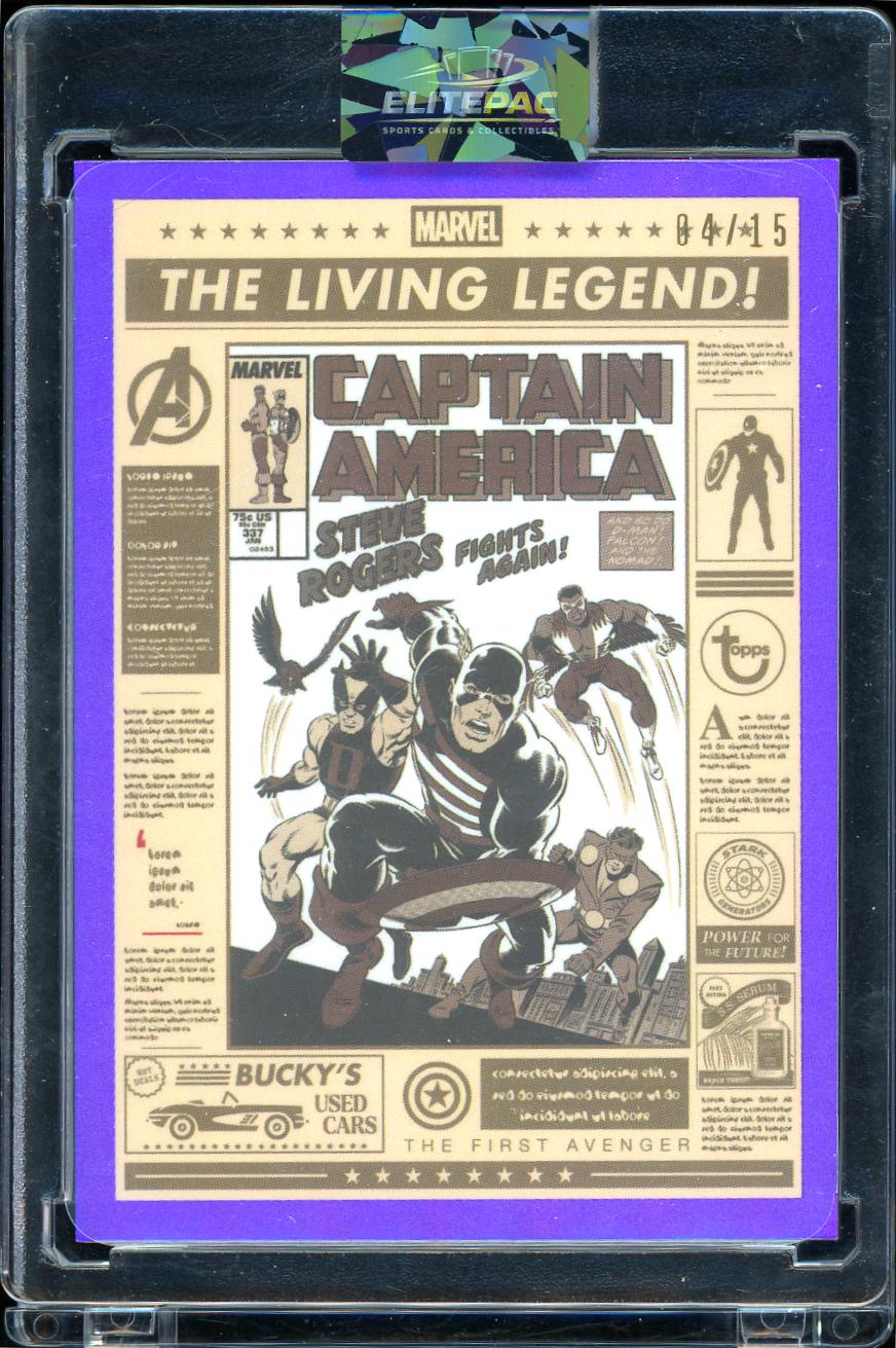2026 Topps Brooklyn Collection Marvel Captain America Purple