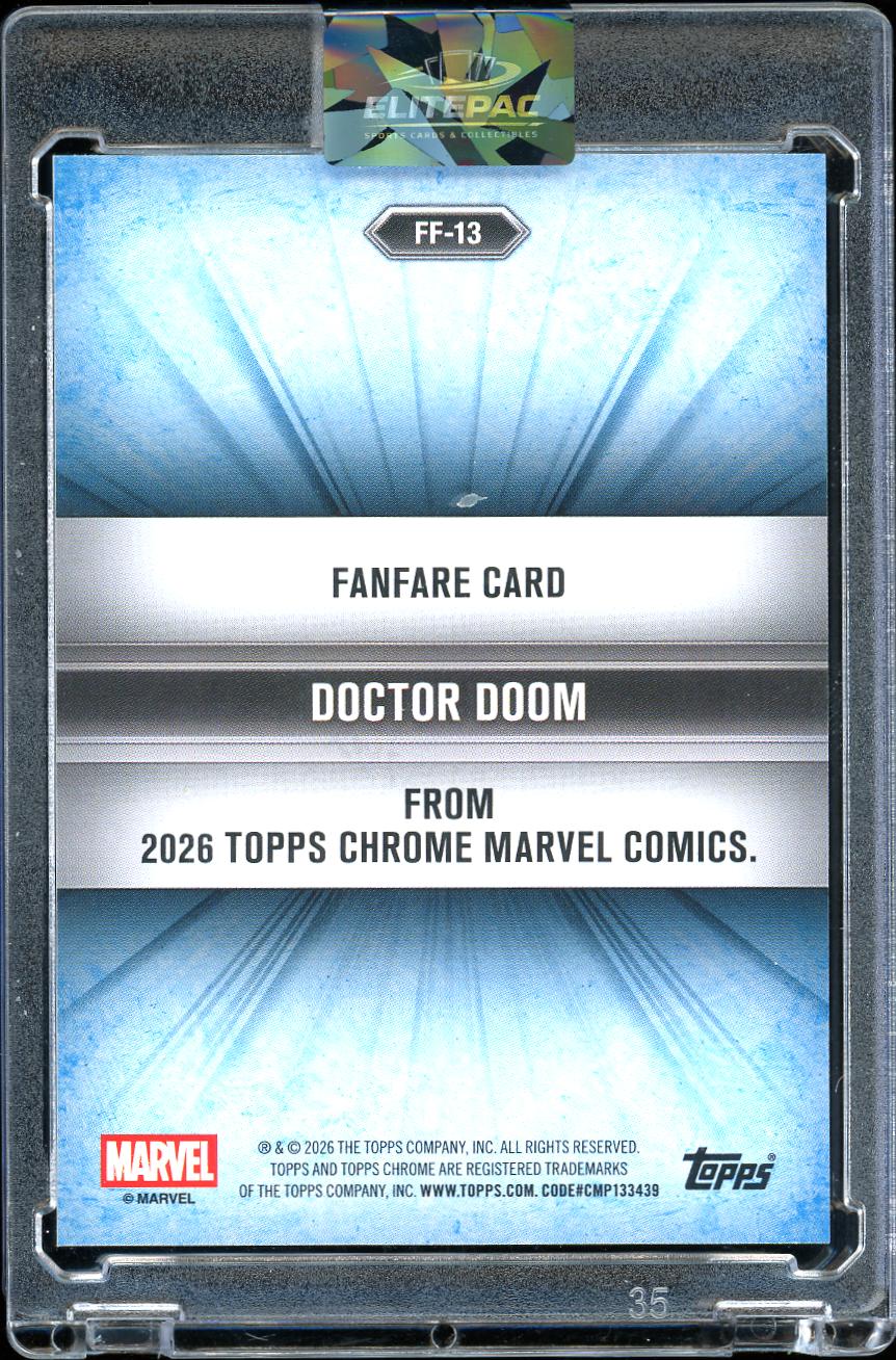 2026 Topps Chrome Marvel #FF-13 Doctor Doom Fanfare
